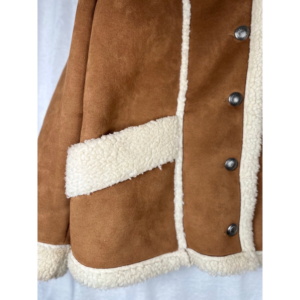 Wrangler Western Chore Coat Womens XXL Plus Faux Shearling Ranch Jacket Cowgirl - Picture 10 of 11